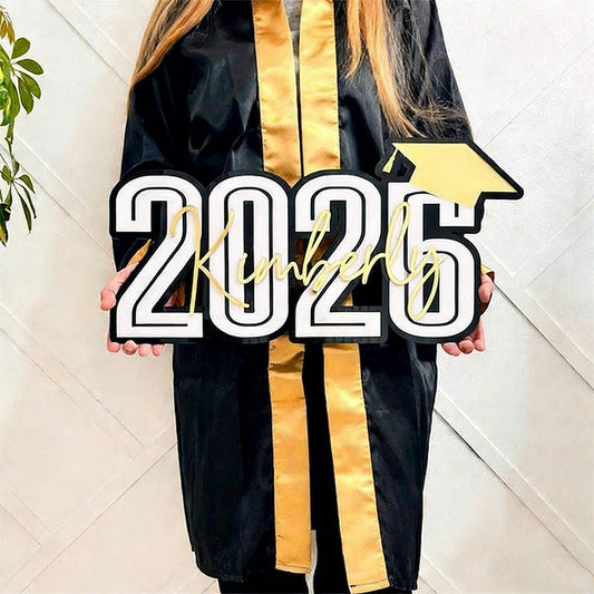 Graduation Name Sign, Graduation Party Backdrop Decoration