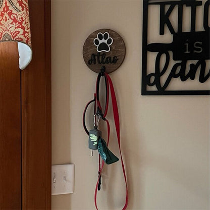 Personalized Dog Leash Holder || Custom Name Pet Leash Hook
