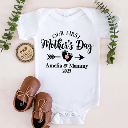 Personalised Matching Our First Mothers Day Shirt, 1st Mother Day Tee