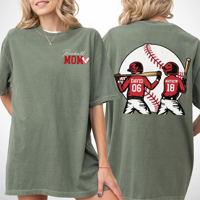 Personalized Baseball Mom Sweatshirt, Baseball Name Shirt