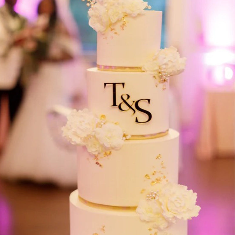 Acrylic two initials letter Personalized Wedding initials