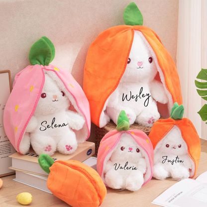 Reversible Bunny Plush Toy Easter Gift for Kids