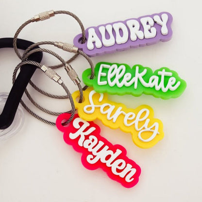 Custom Name Water Bottle Tag, Backpack Name Tag