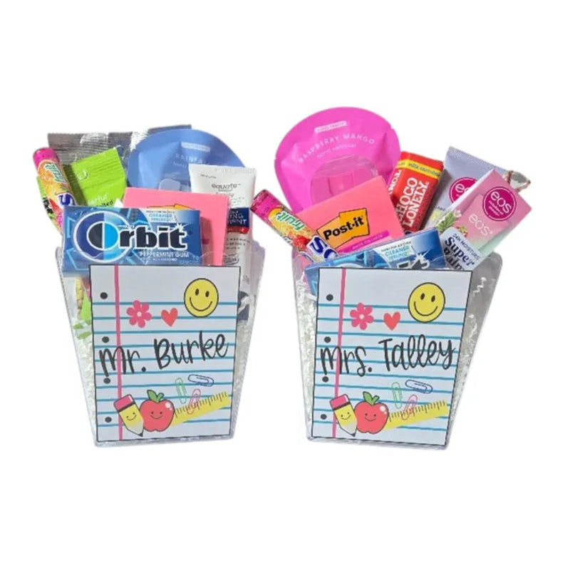 Personalized Teacher or Student Container – School Themed – End of School Year Gift
