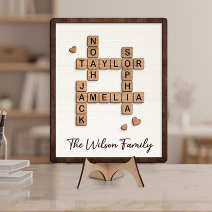 Personalized Family Puzzle Sign, Custom Family Name Sign