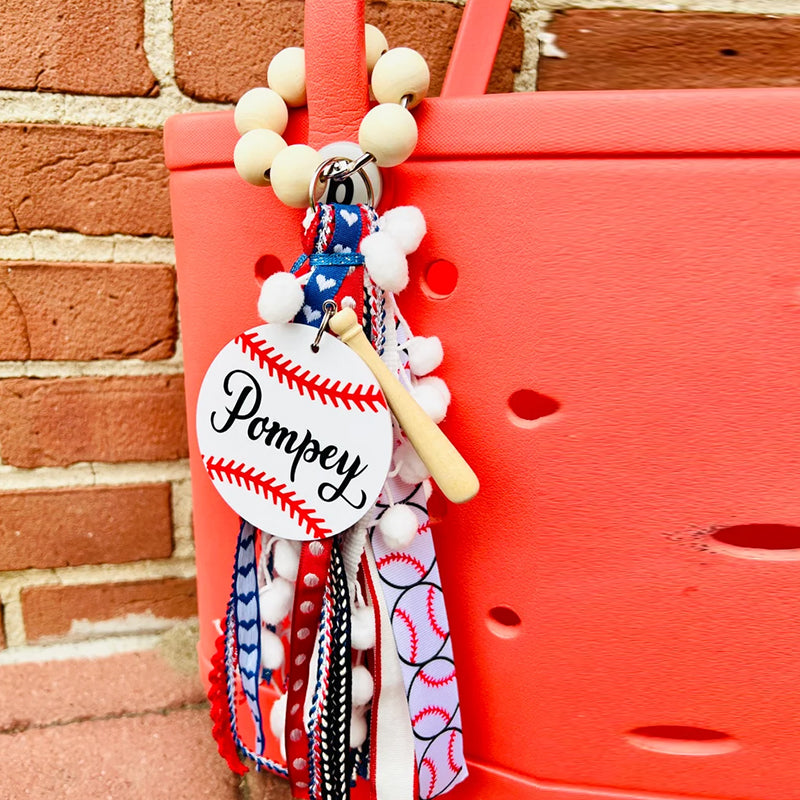 Basketball Baseball Softbal Bag Charm, ANY SPORT CHARM