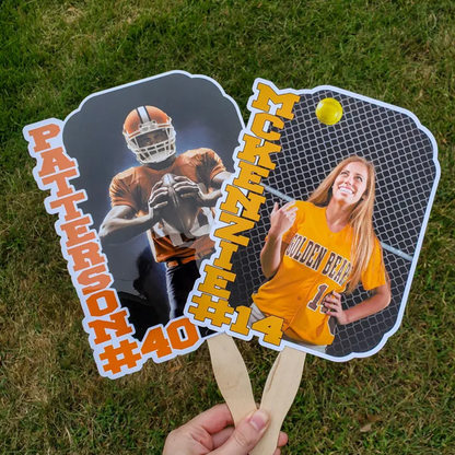 Custom Sports Face on a Stick/ Personalized Game Day Cutouts/
