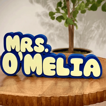 Teacher Desk Nameplate – Custom Name Sign Personalized Classroom Decor