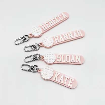 Colored Golf ball Personalized Keychain