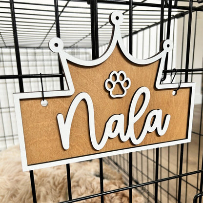 Personalized Crate Sign, Custom Dog Decor