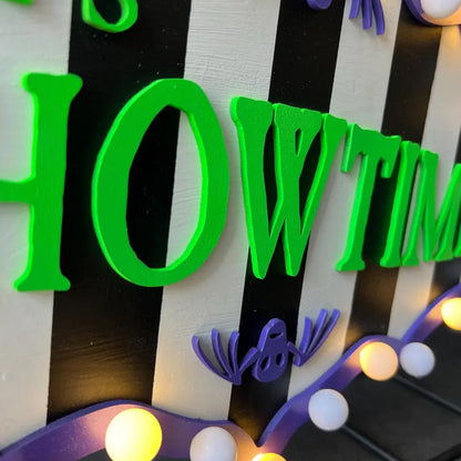 Halloween Door Hanger: 'It's Showtime' Decor