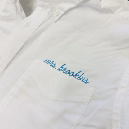 Embroidered Button Down For Bridal Party,