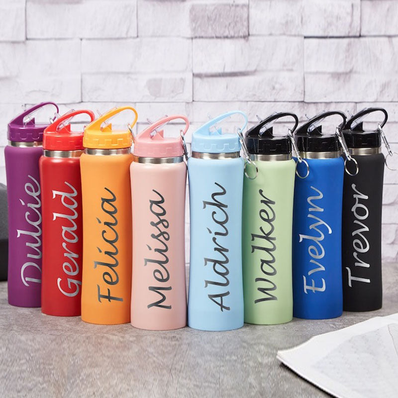 Engraved Water Bottles with Straw,Insulated Water Bottles
