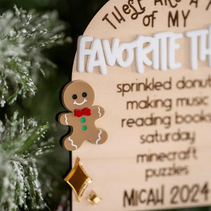 Few Of My Favorite Things Ornament, Personalized Kids Keepsake Ornament