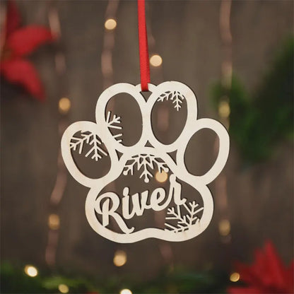 Personalized Dog Paw Ornament | Custom Cat Christmas Ornament