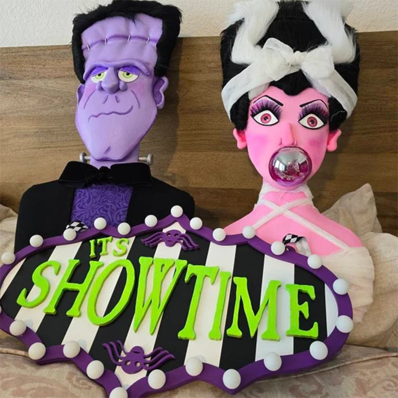 Halloween Door Hanger: 'It's Showtime' Decor