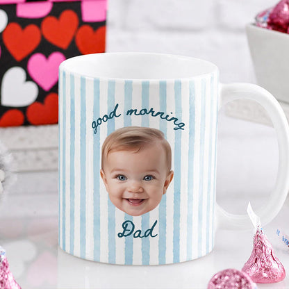 Personalized Baby Face Mug for New dad, Custom Photo Mug, First Fathers Day Gift from Baby