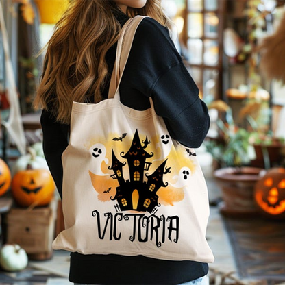 Personalized Halloween Tote Bag,  Halloween Bags for Kids