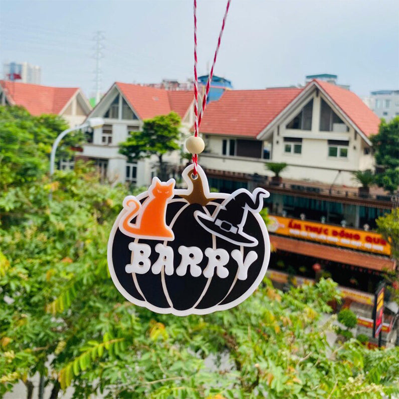 Personalized Pumpkin Basket Tags, Halloween Basket Tag