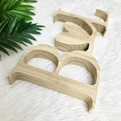 Custom Wood Initials with Heart – Personalized Wedding Gift