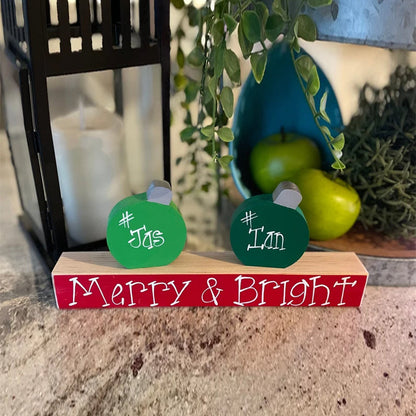 NDIVIDUAL ADD-ON Personalized Family Christmas Ornament Block Custom Holiday