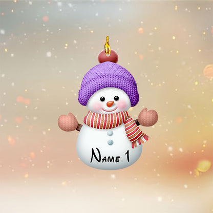 2D Flat, Personalized Name/Text Christmas Ornaments