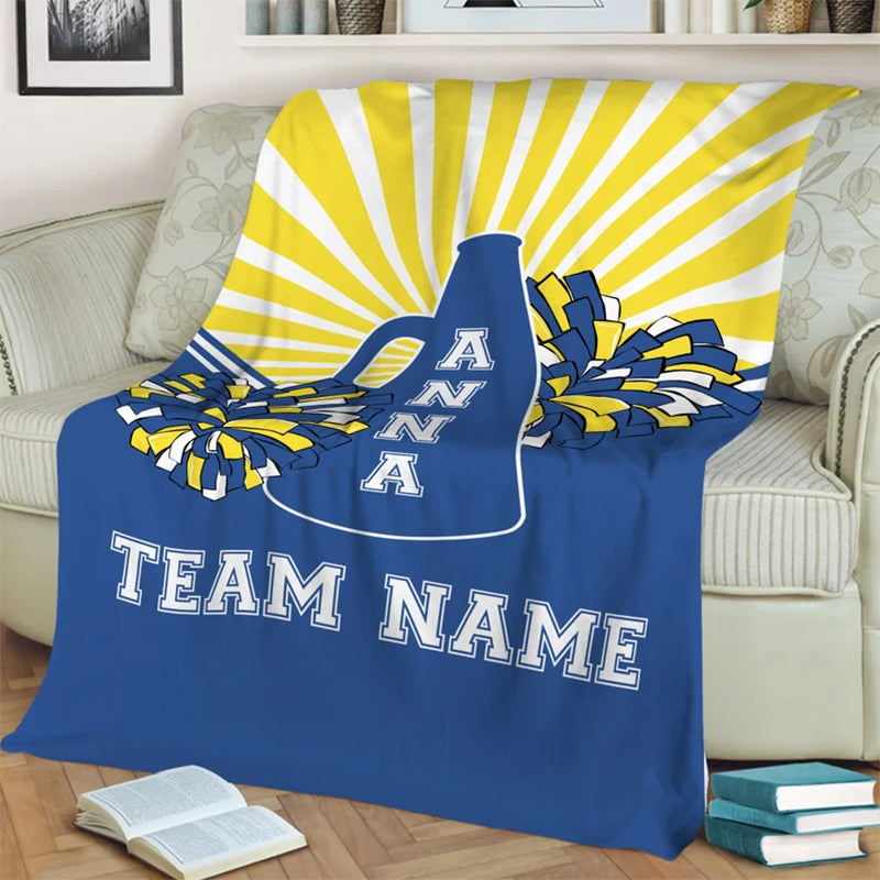 Personalized Cheerleading Blanket, Custom Name