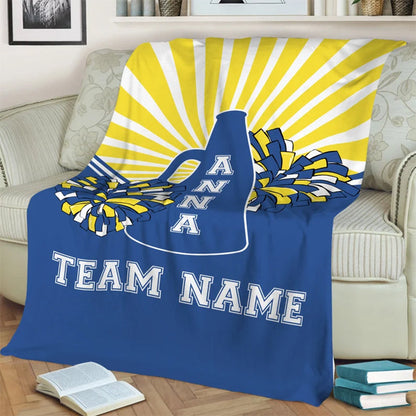 Personalized Cheerleading Blanket, Custom Name
