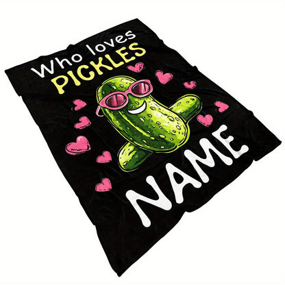 Custom Name Pickle Lover's Blanket