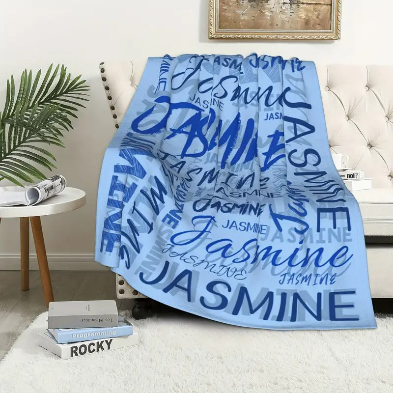 Personalized Custom Name Blanket - Soft Flannel Throw