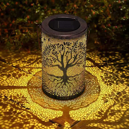 Metal Hanging Light, Shadow Casting Garden Decor