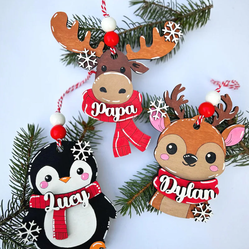 PERSONALIZED REINDEER ornament, personalized Reindeer