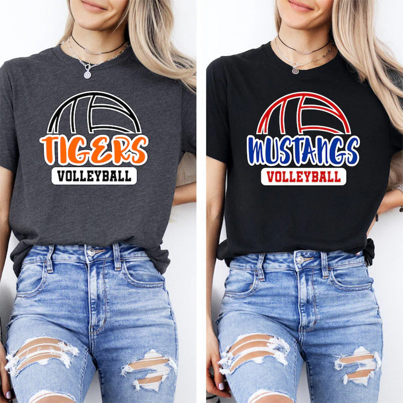 Custom Volleyball Mascot Shirt, Personalized Volleyball Team Shirt