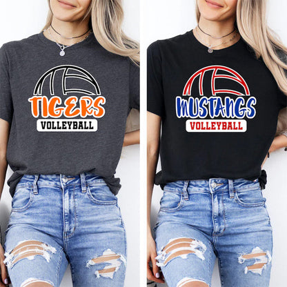Custom Volleyball Mascot Shirt, Personalized Volleyball Team Shirt