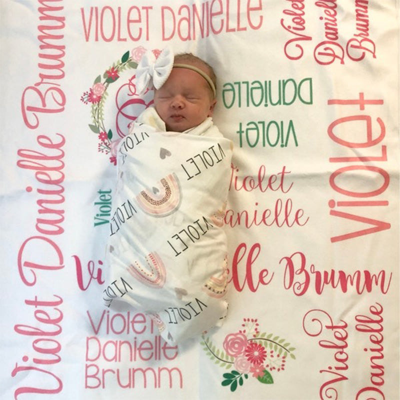 Baby Girl - Personalized Girl Blanket - Monogram Girl Blanket