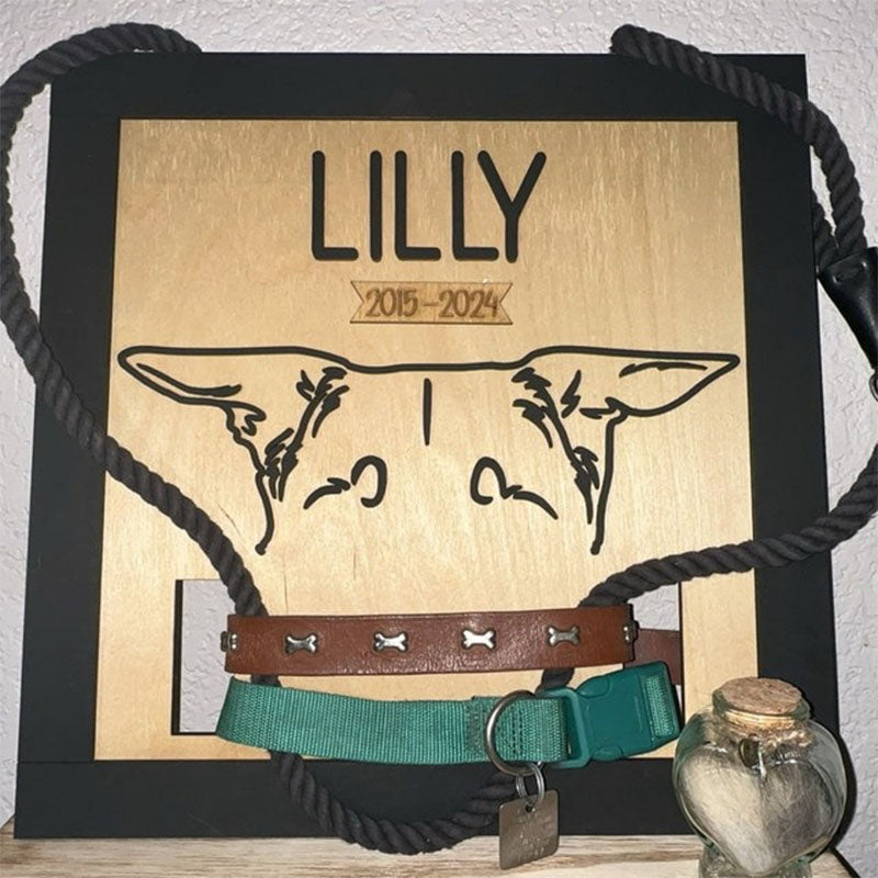 Dog Memorial Sign, Pet Memorial, Dog Remembrance, Pet Remembrance, Dog Collar Frame