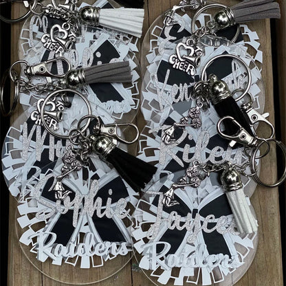 Personalized Cheer Keychain/Zipper Pull