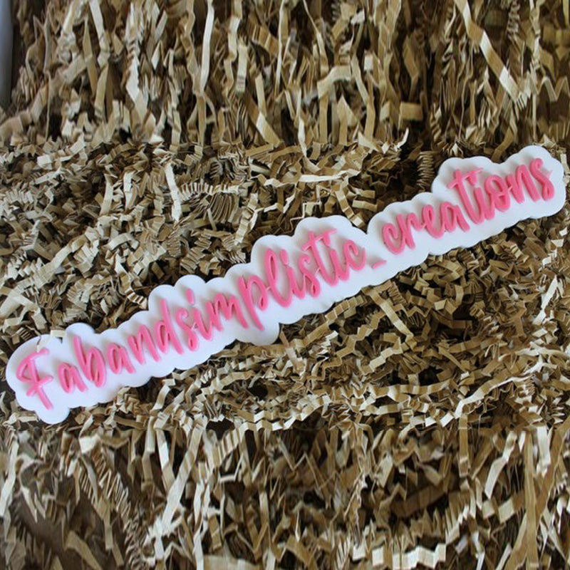 Acrylic Social Media Sign, Hashtag, Username, Photo Prop