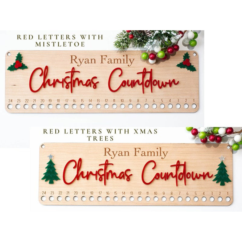 Candy Cane Christmas Countdown Personalized Christmas Advent Calendar for Kids