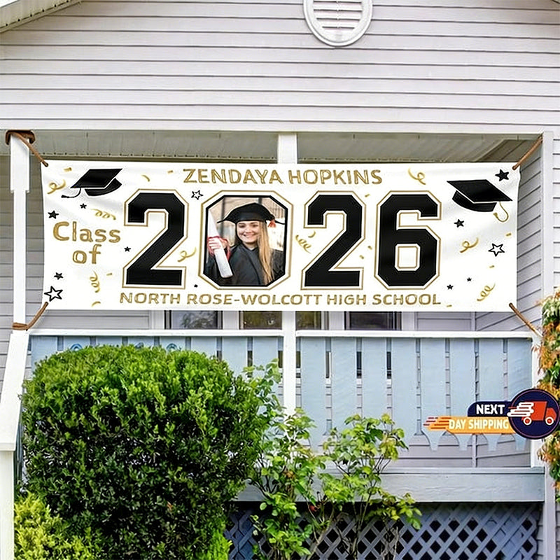 Personalized Graduation Banner, Graduation Announcement