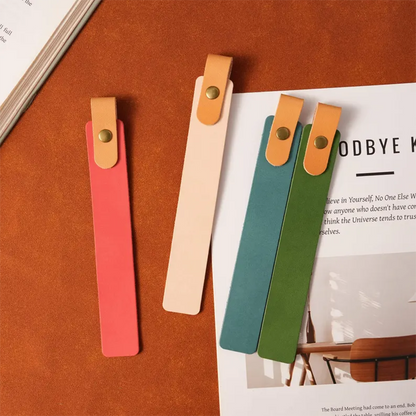 Personalized Leather Bookmark: Custom Engraved Full-Grain Italian Leather