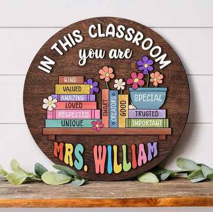 Custom Teacher Door Hanger: In This Classroom