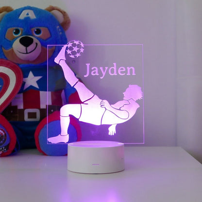 Personalised Football Night Light| Football Night Lamp | Children's Lights | Kids Bedrooms | Football Nursery Decor
