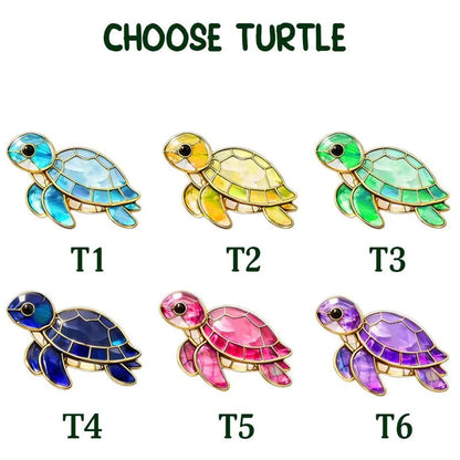 Personalized Turtle Suncatcher for Grandma, Custom Name Window Hanging
