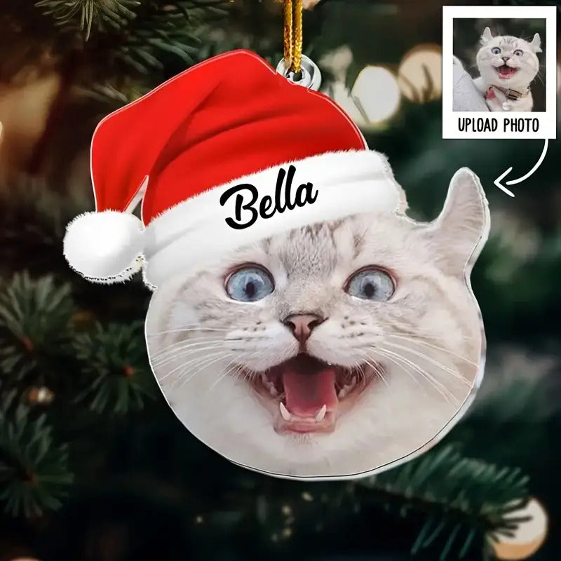 Customizable Pet Photo Christmas Ornament