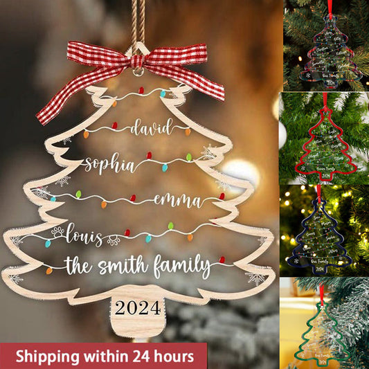 Personalized Family Tree Ornament, Family Christmas Ornaments