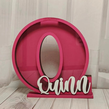 Custom Letter Piggy Bank With Name, Wooden Initial Piggy Bank for Boys or Girls
