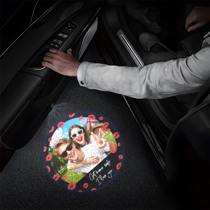 Custom Car Door Puddle Light, Personalized Photo for Car Door Lights