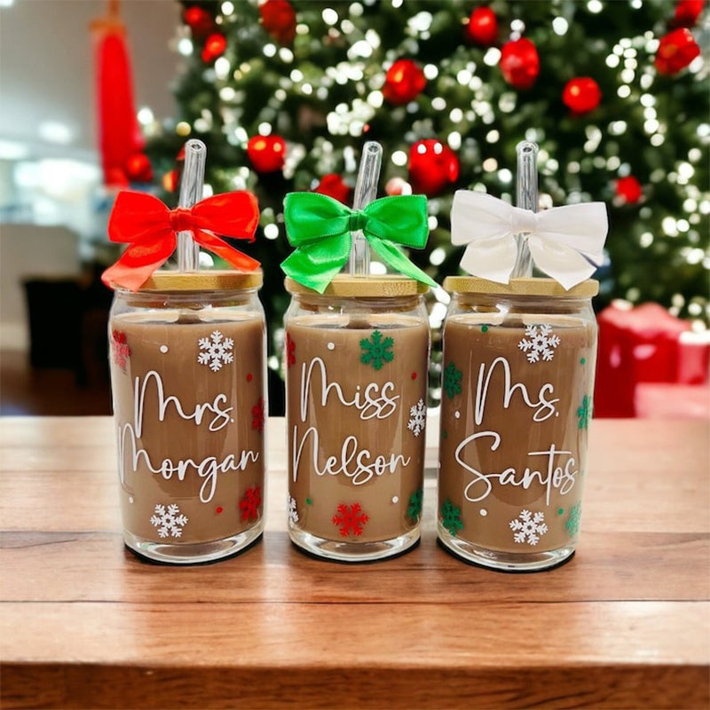 Personalized Christmas Glasses, Personalized Christmas Tumbler