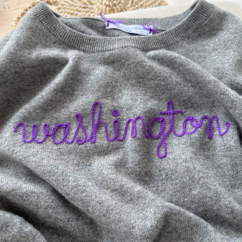 Customized CASHMERE Sweater, Embroidered Cashmere Clothing for Women